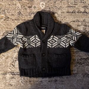 OshKosh B'gosh Charcoal and White Patterned Sweater